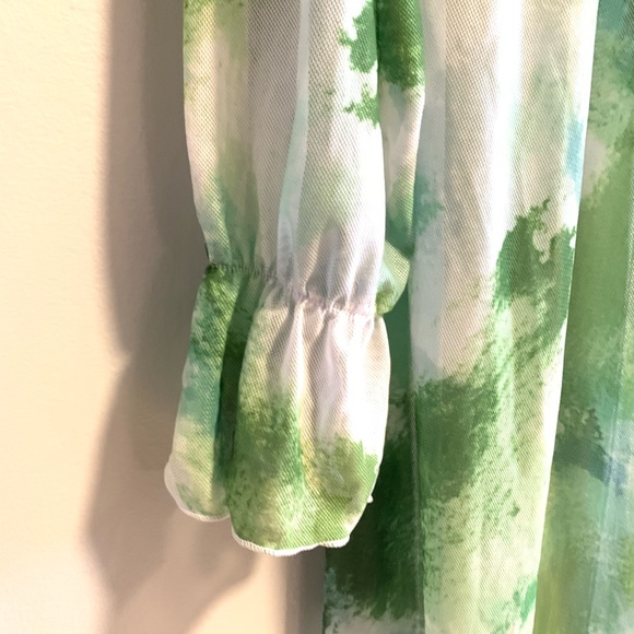 Shein Green Tie Dye Drawstring Waist Kimono #143 - Picture 5 of 6
